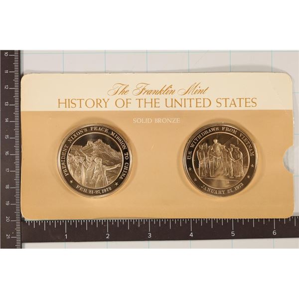 2-1 1/2" SOLID BRONZE HISTORY OF THE UNITED STATES