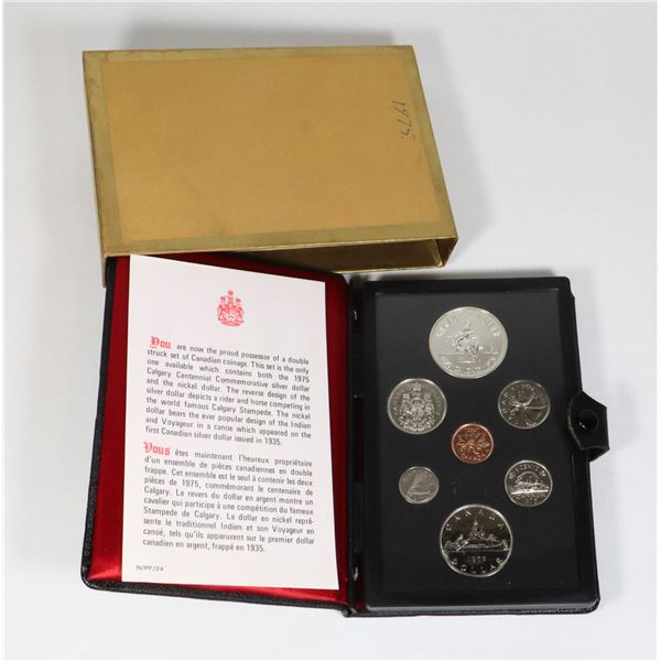 #64 1975 CANADIAN $1 DOLLAR SILVER COIN SET DOUBLE