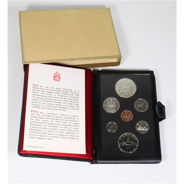 #65 1976 CANADIAN $1 DOLLAR SILVER COIN SET DOUBLE