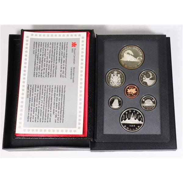 #75 1986 CANADIAN $1 DOLLAR SILVER COIN SET DOUBLE