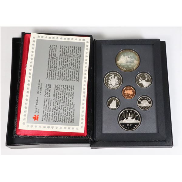 #76 1987 CANADIAN $1 DOLLAR SILVER COIN SET DOUBLE