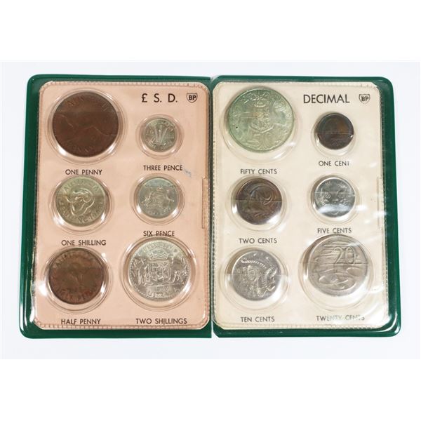 #157 AUSTRALIA 12 COIN SET IN SOUVENIR WALLETS