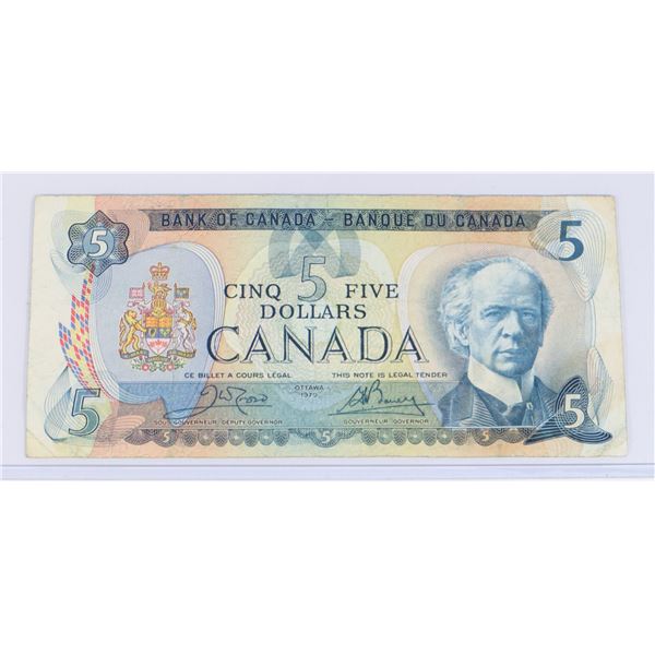 #168 1954 CANADIAN $5 FIVE DOLLAR PAPER MONEY NOTE