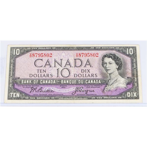 #169  1954 CANADIAN $10 FIVE DOLLAR PAPER MONEY