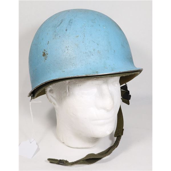 #174 COLD WAR BLUE PAINTED M1 AMERICAN M1 HELMET