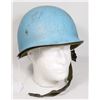 Image 1 : #174 COLD WAR BLUE PAINTED M1 AMERICAN M1 HELMET