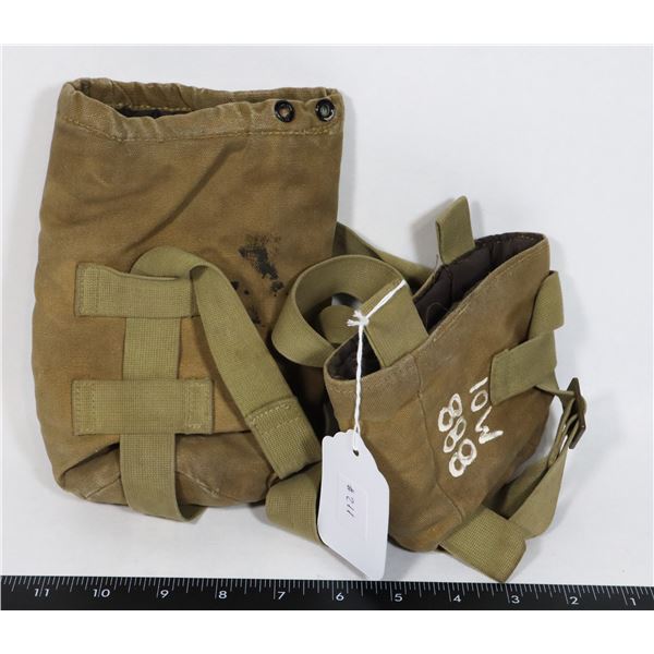 #211 PAIR MILITARY POUCHES AND STRAP