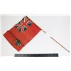 Image 2 : #225 WW2 RED ENSIGN SMALL FLAG ON STICK CANADIAN