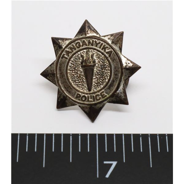 #391 TANGANYIKA POLICE COLLAR BADGE EAST AFRICA