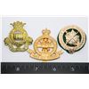 Image 1 : #399 LOT OF 3 CANADIAN CAP BADGES PRINCE EDWARD