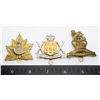 Image 1 : #404 LOT OF 3 CAP BADGES CANADIAN PROVOST CORPS