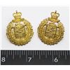 Image 1 : #406 COLLAR BADGE PAIR LSH LORD STRATHCONA HORSE