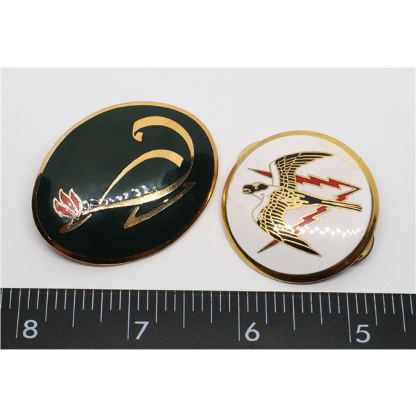 #421 PAIR POCKET BADGE CANADA TRAINING + RCAF AIR