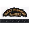 #489 ROCKY MOUNTAIN RANGERS CLOTH SHOULDER TITLE