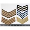 #511 VARIOUS CHEVRON RANK INSIGNIA INCLUDING WW2