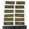 #517 5 PAIRS CANADIAN MILITARY TAB INSIGNIA PPCLI