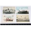 Image 1 : #635 4 SHIP POSTCARDS VINTAGE USA CANADA BRITAIN