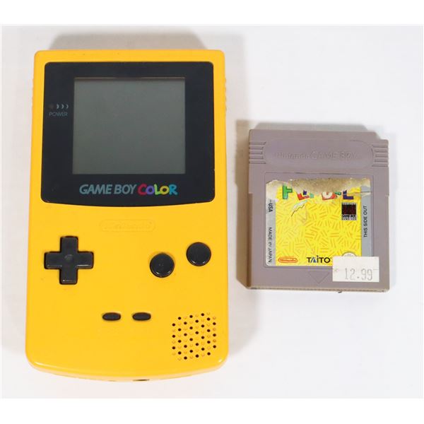 #654 NINTENDO GAME BOY COLOR YELLOW WORKING