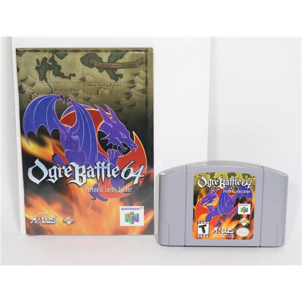 #691 NINTENDO 64 N64 GAME OGRE BATTLE 64 INCLUDES
