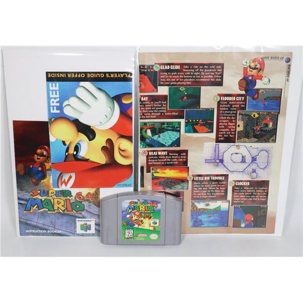 #694 NINTENDO 64 N64 GAME SUPER MARIO 64 W/