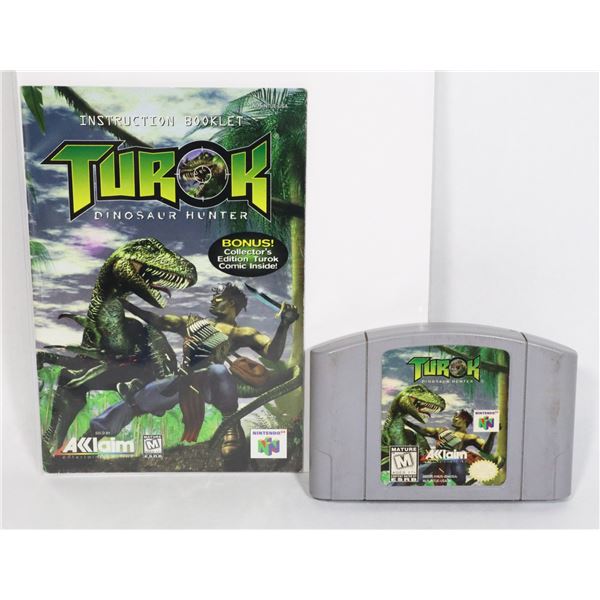 #697 FOR PARTS RESTORATION N64 GAME TUROK W/