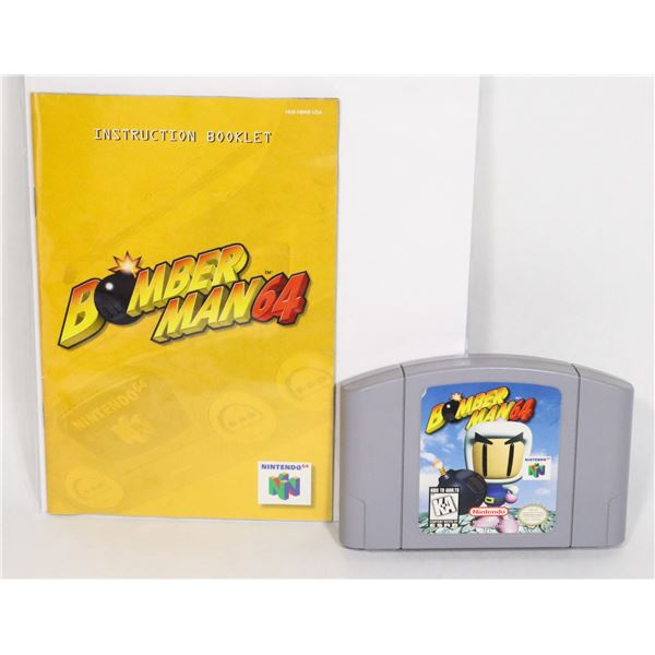 #700 NINTENDO 64 N64 GAME BOMBER MAN 64 W/