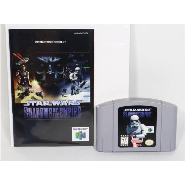 #702 N64 NINTENDO STAR WARS SHADOWS OF THE EMPIRE