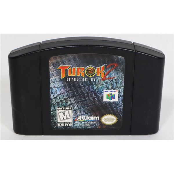 #713  N64 NINTENDO N64 GAME TUROK 2 SEEDS OF EVIL