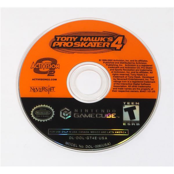 #736 NINTENDO GAMECUBE TONY HAWK'S PRO SKATER 4