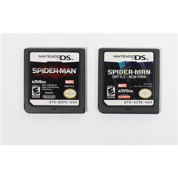 #795  NINTENDO DS LOT OF 2 SPIDERMAN BATTLE FOR
