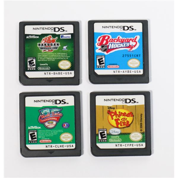 #798  NINTENDO DS LOT OF 4 GAMES BAKUGAN +ASSORTED