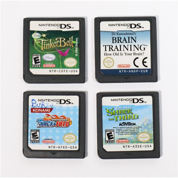 #799  NINTENDO DS LOT OF 4 SHREK + ASSORTED