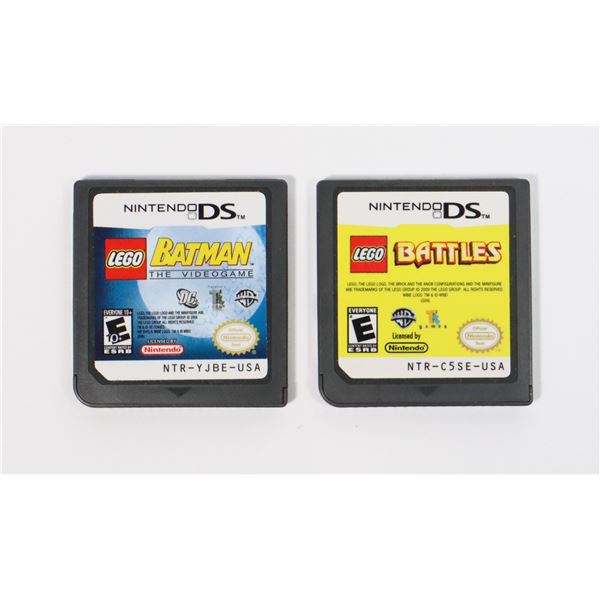 #802  NINTENDO DS LOT OF 2 LEGO BATMAN + BATTLES