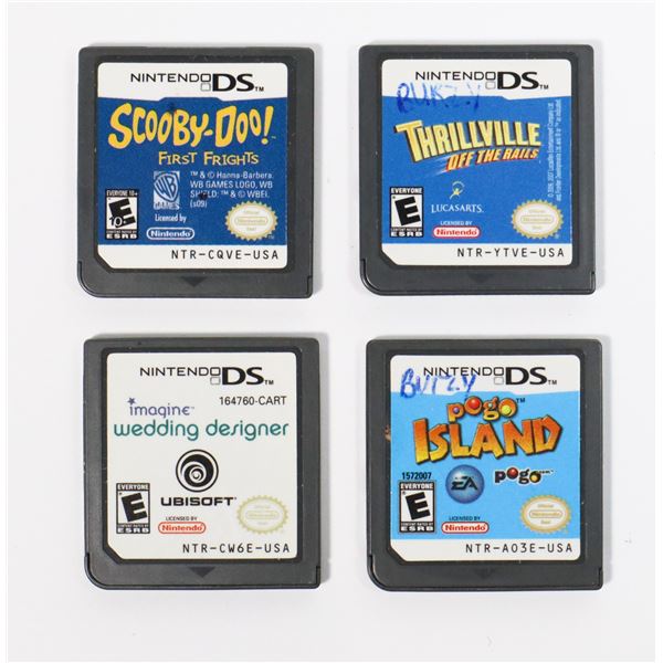 #803  NINTENDO DS LOT OF 4  SCOOBY DOO + ASSORTED