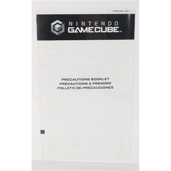 #914 NINTENDO GAMECUBE PRECAUTIONS BOOKLET
