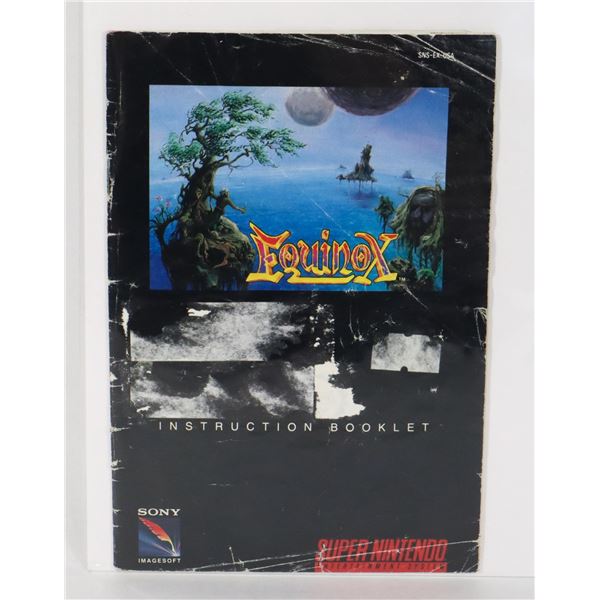 #920 SUPER NINTENDO EQUINOX INSTRUCTION BOOKLET
