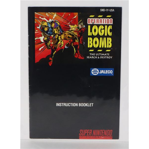#921 SUPER NINTENDO OPERATION LOGIC BOMB BOOKLET