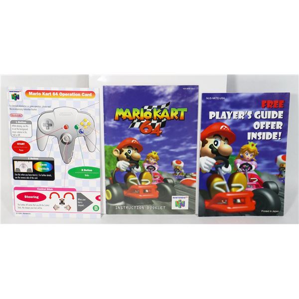 #925 NINTENDO 64 MARIO KART 64 INSTRUCTIONS +PAPER