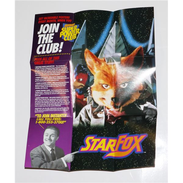 #939 NINTENDO POWER ADVERTISING POSTER STARFOX