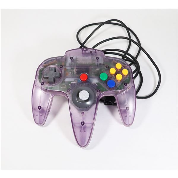 #954 NINTENDO 64 PURPLE CLEAR CONTROLLER