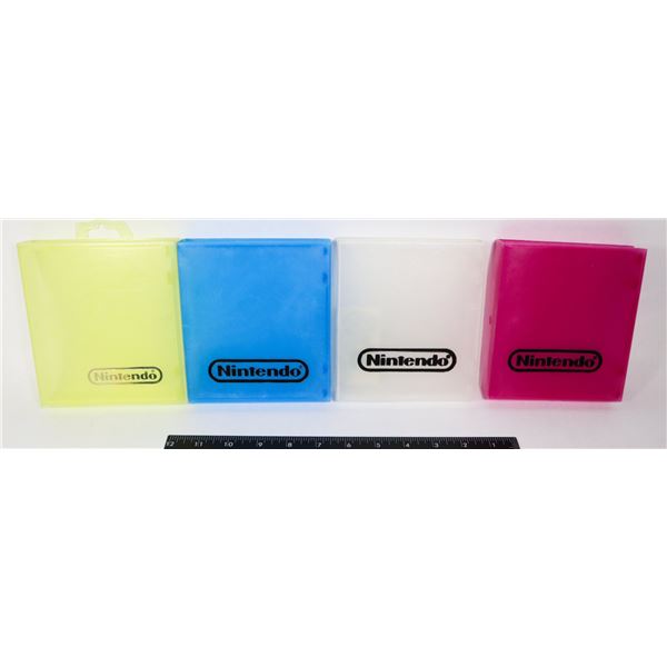 #968 SET OF 4 COLOR NINTENDO NES CART CASES