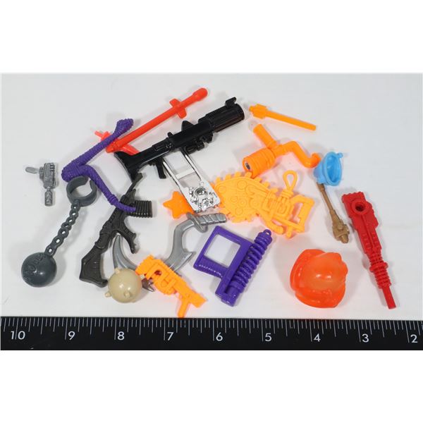 #1124 LOT 1980'S-90'S ACTION FIGURE ACCESSORIES