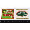 Image 1 : #1268 2 VINTAGE LETHBRIDGE BEER + PILSNER LABELS