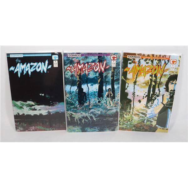 #1476 COMICO THE AMAZON #1-#3 COMPLETE SET 1989