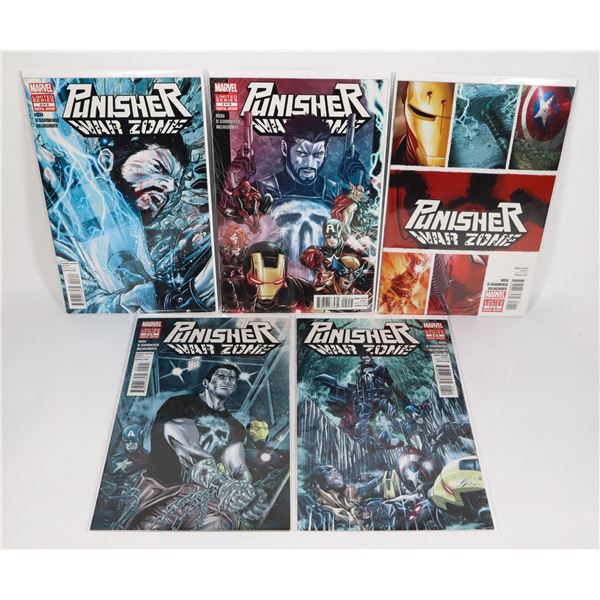 #1501 MARVEL COMICS PUNISHER WAR ZONE #1-#5 FULL