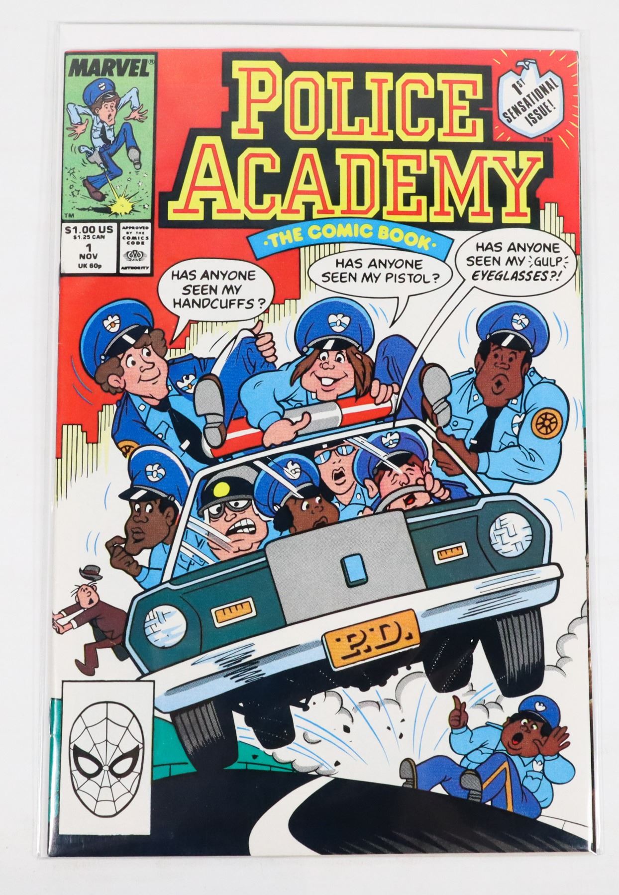 #1852 MARVEL COMICS POLICE ACADEMY #1 1989