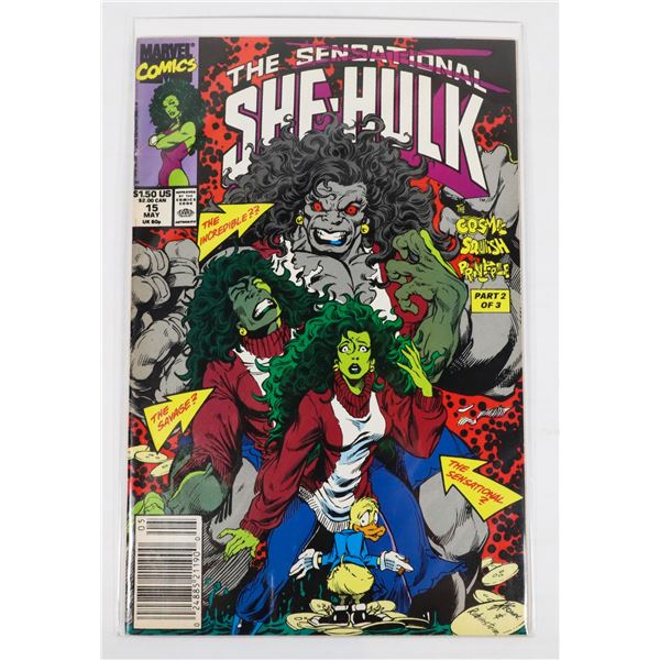 #1916 MARVEL  SENSATIONAL SHE-HULK #15 1990 WORN