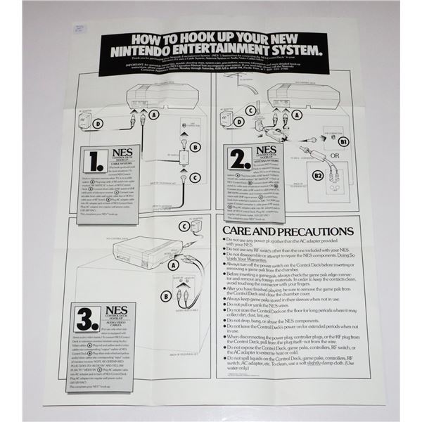 ORIGINAL NINTENDO NES POSTER ADVERTISING