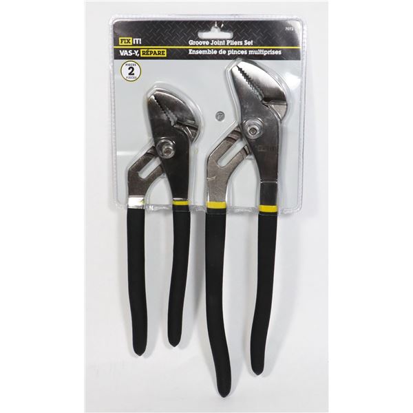 NEW FIX IT! 2 PACK GROOVE JOINT PLIERS SET