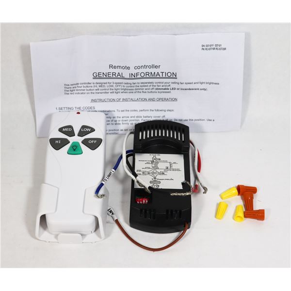 OPEN BOX: CEILING FAN REMOTE CONTROL KIT